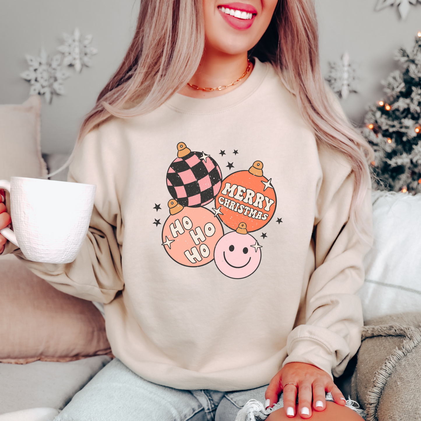 Groovy Pink Ornament Sweatshirt