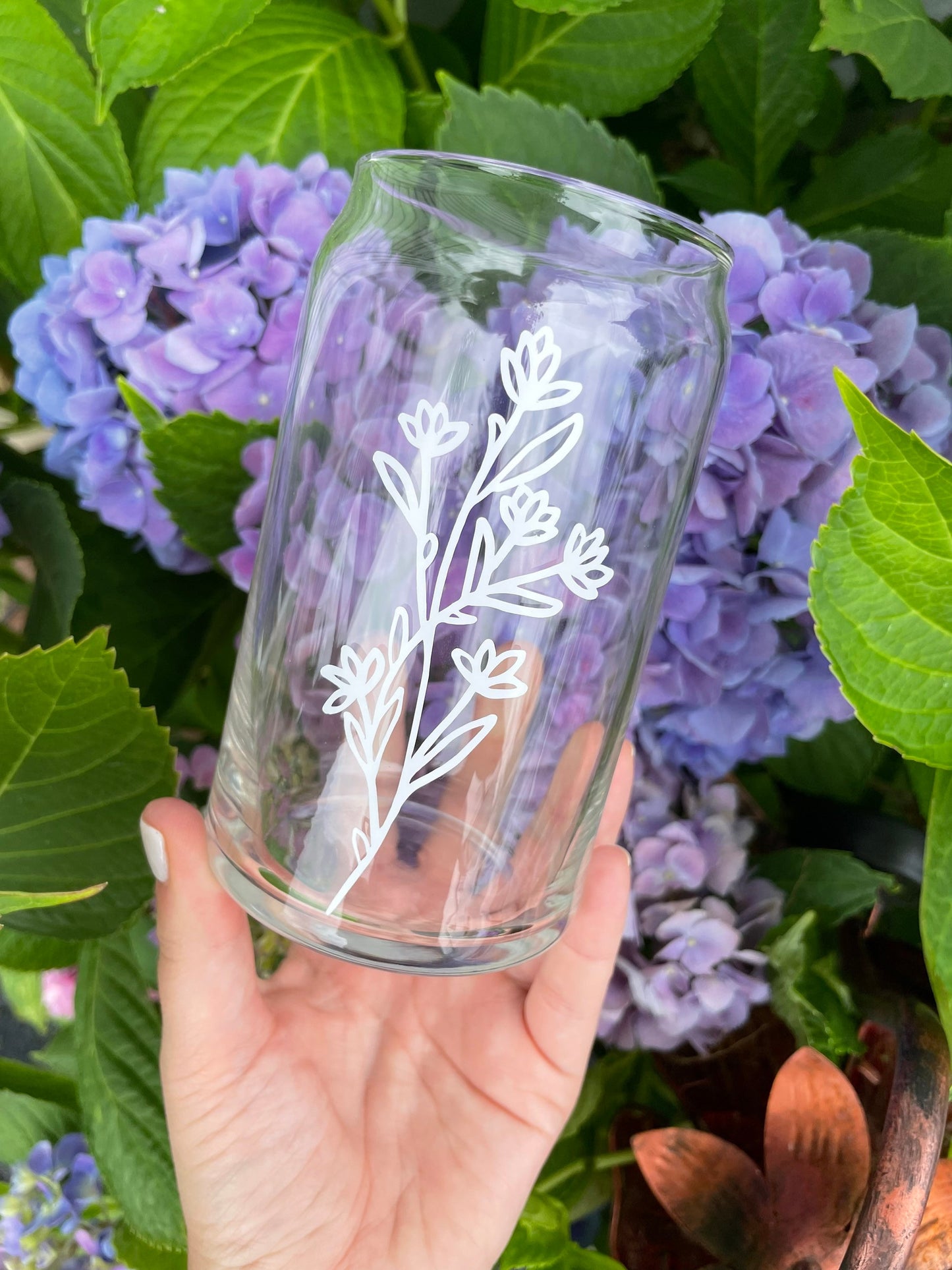 Wild Flower Glass Cup